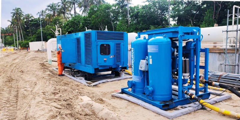 renta de compresores libres de aceite en lugares remotos